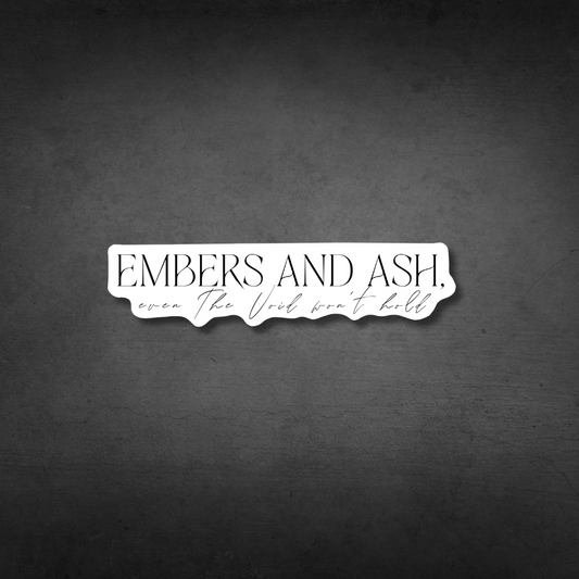Embers and Ash Sticker | Scattered Destinies Series